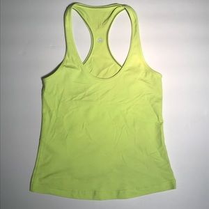 Lululemon yellow lime green Workout tank top
